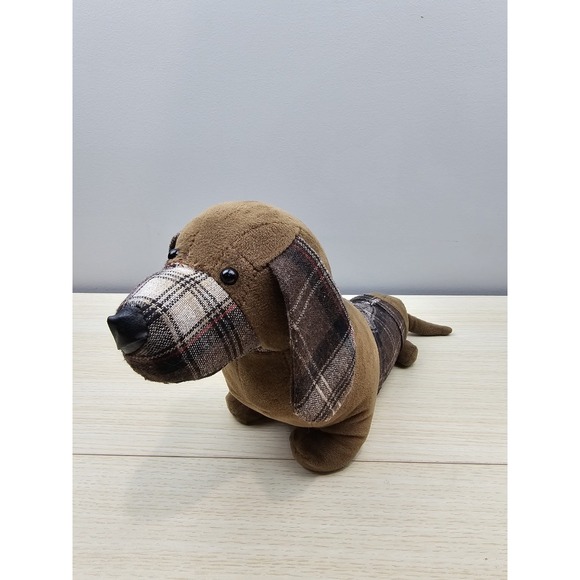 The Unbranded Brand Other - Pier 1 Doorstop Brown Faux‎ Leather Dog 12" Weighted Vintage Door Stop